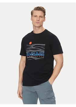 Napapijri T-Shirt S-Buti NP0A4INM Czarny Regular Fit ze sklepu MODIVO w kategorii T-shirty męskie - zdjęcie 182657347