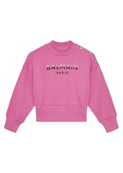 Balmain Bluza BV4A90-Z0081 Różowy Regular Fit ze sklepu MODIVO w kategorii Bluzy dziewczęce - zdjęcie 182657497