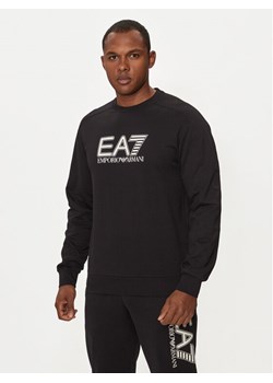 EA7 Emporio Armani Bluza 6DPM60 PJVRZ 1200 Czarny Regular Fit ze sklepu MODIVO w kategorii Bluzy męskie - zdjęcie 182657517