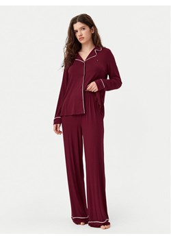 Tommy Hilfiger Piżama UW0UW05558 Czerwony Relaxed Fit ze sklepu MODIVO w kategorii Piżamy damskie - zdjęcie 182658048