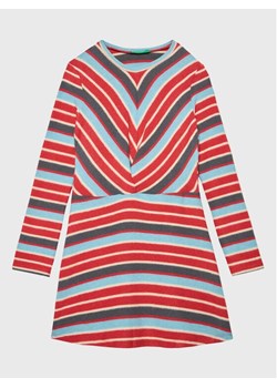 United Colors Of Benetton Sukienka codzienna 3FVTCV008 Czerwony Regular Fit ze sklepu MODIVO w kategorii Sukienki dziewczęce - zdjęcie 182658068