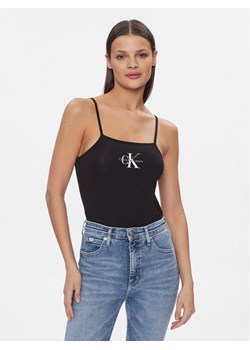Calvin Klein Jeans Body Monologo J20J223421 Czarny Slim Fit ze sklepu MODIVO w kategorii Bluzki damskie - zdjęcie 182658376