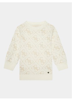 Guess Sukienka dzianinowa K3BK28 Z39N0 Écru Relaxed Fit ze sklepu MODIVO w kategorii Sukienki dziewczęce - zdjęcie 182658549