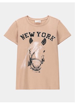 Coccodrillo T-Shirt WC4143205VGA Beżowy Regular Fit ze sklepu MODIVO w kategorii Bluzki dziewczęce - zdjęcie 182658658