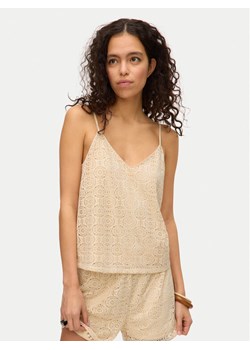 Vero Moda Top Maya 10325031 Beżowy Regular Fit ze sklepu MODIVO w kategorii Bluzki damskie - zdjęcie 182658688