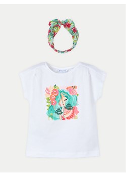 Mayoral T-Shirt 3009 Biały Regular Fit ze sklepu MODIVO w kategorii Bluzki dziewczęce - zdjęcie 182658697