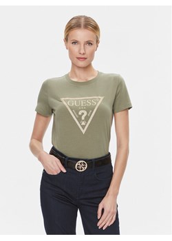 Guess T-Shirt W4RI69 J1314 Zielony Regular Fit ze sklepu MODIVO w kategorii Bluzki damskie - zdjęcie 182658839