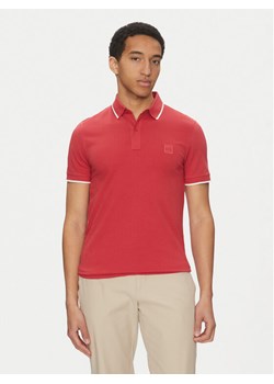 BOSS Polo Passertip 50507699 Czerwony Slim Fit ze sklepu MODIVO w kategorii T-shirty męskie - zdjęcie 182658867