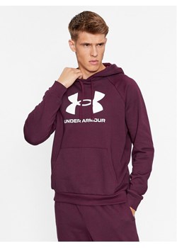 Under Armour Bluza Ua Rival Fleece Logo Hd 1379758 Bordowy Loose Fit ze sklepu MODIVO w kategorii Bluzy męskie - zdjęcie 182658905