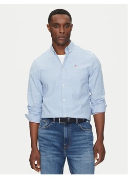 Tommy Jeans Koszula Stretch Oxford DM0DM09594 Błękitny Slim Fit ze sklepu MODIVO w kategorii Koszule męskie - zdjęcie 182658935