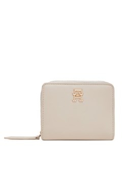 Tommy Hilfiger Mały Portfel Damski Th Logotape Med Za AW0AW17408 Écru ze sklepu MODIVO w kategorii Portfele damskie - zdjęcie 182658968