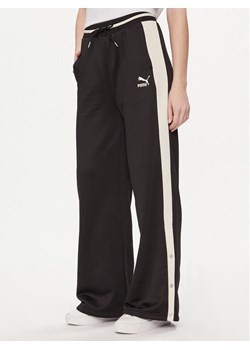Puma Spodnie dresowe T7 For The Fanbase 625025 Czarny Relaxed Fit ze sklepu MODIVO w kategorii Spodnie damskie - zdjęcie 182659136