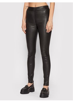 Notes Du Nord Spodnie skórzane Mio 11260 Czarny Slim Fit - id: 0000209591750 - marki Notes Du Nord - 182659209 Notes Du Nord Spodnie skórzane Mio 11260 Czarny Slim Fit ze sklepu MODIVO w kategorii Spodnie damskie - zdjęcie 182659209