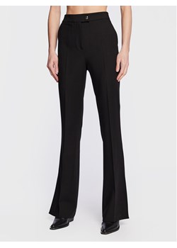 Tommy Hilfiger Spodnie materiałowe WW0WW37083 Czarny Flare Fit ze sklepu MODIVO w kategorii Spodnie damskie - zdjęcie 182659229