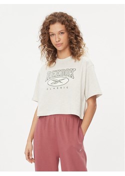 Reebok T-Shirt Classics Big Logo HZ8099 Biały Fitted Fit ze sklepu MODIVO w kategorii Bluzki damskie - zdjęcie 182659409