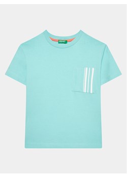 United Colors Of Benetton T-Shirt 3096C10BK Niebieski Regular Fit ze sklepu MODIVO w kategorii T-shirty chłopięce - zdjęcie 182659487