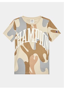 Champion T-Shirt 306363 Beżowy Regular Fit ze sklepu MODIVO w kategorii T-shirty chłopięce - zdjęcie 182659566