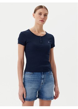 Tommy Jeans T-Shirt DW0DW19502 Granatowy Slim Fit ze sklepu MODIVO w kategorii Bluzki damskie - zdjęcie 182659567
