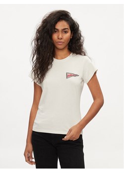 Wrangler T-Shirt Shrunken Band 112350301 Écru Slim Fit ze sklepu MODIVO w kategorii Bluzki damskie - zdjęcie 182659926