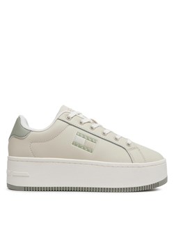 Tommy Jeans Sneakersy Tjw Flatform Ess EN0EN02518 Écru ze sklepu MODIVO w kategorii Trampki damskie - zdjęcie 182659936