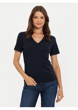Tommy Hilfiger T-Shirt New Cody WW0WW40584 Granatowy Slim Fit ze sklepu MODIVO w kategorii Bluzki damskie - zdjęcie 182660167