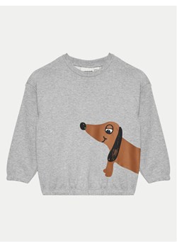 Mini Rodini Bluza Dog 2472015994 Szary Regular Fit ze sklepu MODIVO w kategorii Bluzy dziewczęce - zdjęcie 182660216