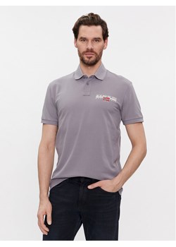 Napapijri Polo E-Aylmer NP0A4HTN Szary Regular Fit ze sklepu MODIVO w kategorii T-shirty męskie - zdjęcie 182660589