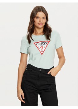 Guess T-Shirt W1YI1B I3Z14 Zielony Slim Fit ze sklepu MODIVO w kategorii Bluzki damskie - zdjęcie 182660785