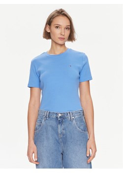 Tommy Hilfiger T-Shirt New Cody WW0WW40587 Niebieski Slim Fit ze sklepu MODIVO w kategorii Bluzki damskie - zdjęcie 182660799