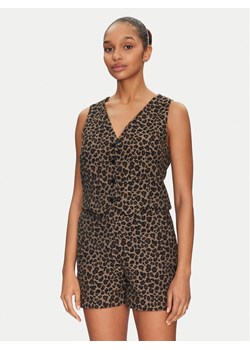 Morgan Kamizelka garniturowa 251-CBILI.F Brązowy Slim Fit ze sklepu MODIVO w kategorii Kamizelki damskie - zdjęcie 182660988
