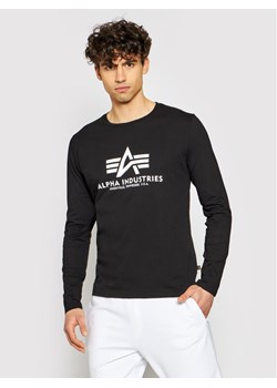 Alpha Industries Longsleeve Basic T-Ls 100510 Czarny Standard Fit ze sklepu MODIVO w kategorii T-shirty męskie - zdjęcie 182661328