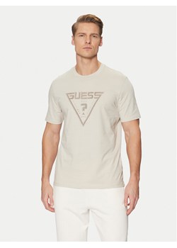 Guess T-Shirt Z5RI03 I3Z14 Beżowy Regular Fit ze sklepu MODIVO w kategorii T-shirty męskie - zdjęcie 182661518