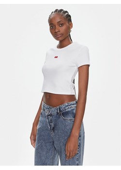 Hugo T-Shirt Deluisa_1 50508636 Biały Slim Fit ze sklepu MODIVO w kategorii Bluzki damskie - zdjęcie 182661618