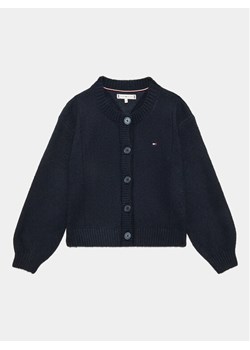Tommy Hilfiger Kardigan KG0KG07429 Granatowy Regular Fit ze sklepu MODIVO w kategorii Swetry dziewczęce - zdjęcie 182661675