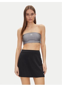 adidas Top 3-Stripes JD3385 Szary Slim Fit - id: 0000304812897 - marki adidas - 182661676 adidas Top 3-Stripes JD3385 Szary Slim Fit ze sklepu MODIVO w kategorii Bluzki damskie - zdjęcie 182661676