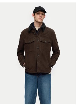 Selected Homme Kurtka skórzana 16094769 Brązowy Regular Fit ze sklepu MODIVO w kategorii Kurtki męskie - zdjęcie 182661685