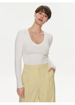 Morgan Sweter 241-MCORDE Écru Slim Fit ze sklepu MODIVO w kategorii Swetry damskie - zdjęcie 182661866