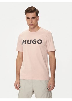 Hugo T-Shirt Dulivio 50513309 Różowy Regular Fit ze sklepu MODIVO w kategorii T-shirty męskie - zdjęcie 182661935