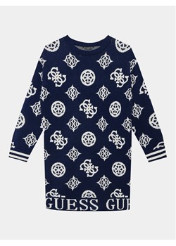Guess Sukienka dzianinowa J3BK04 Z3AH0 Granatowy Regular Fit ze sklepu MODIVO w kategorii Sukienki dziewczęce - zdjęcie 182662239