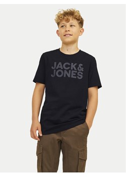 Jack&Jones Junior T-Shirt Corp Logo 12152730 Czarny Regular Fit ze sklepu MODIVO w kategorii T-shirty chłopięce - zdjęcie 182662318