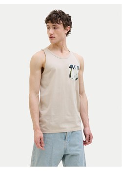 Jack&Jones Tank top Hawaii 12269321 Beżowy Standard Fit ze sklepu MODIVO w kategorii T-shirty męskie - zdjęcie 182662447