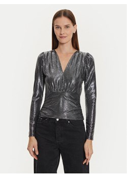 Morgan Bluzka 242-TSILVER Srebrny Slim Fit ze sklepu MODIVO w kategorii Bluzki damskie - zdjęcie 182662627
