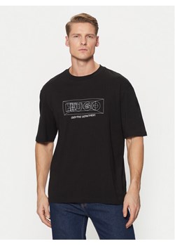HUGO T-Shirt Nufrancos 50532095 Czarny Regular Fit ze sklepu MODIVO w kategorii T-shirty męskie - zdjęcie 182662647