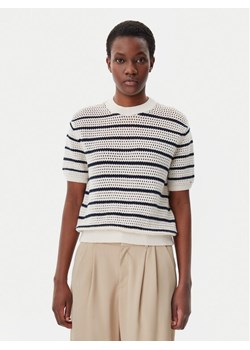Tommy Hilfiger Sweter Pointelle WW0WW45950 Beżowy Regular Fit ze sklepu MODIVO w kategorii Swetry damskie - zdjęcie 182662675