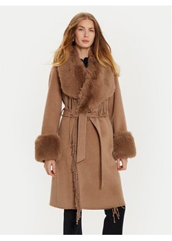 Marciano Guess Płaszcz wełniany 4BGL10 7125A Brązowy Regular Fit ze sklepu MODIVO w kategorii Płaszcze damskie - zdjęcie 182662715
