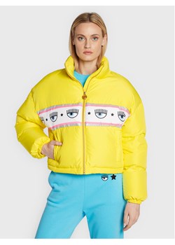 Chiara Ferragni Kurtka puchowa 73CBUD03 Żółty Relaxed Fit ze sklepu MODIVO w kategorii Kurtki damskie - zdjęcie 182662736