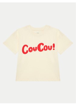 Mini Rodini T-Shirt Coucou 2472012911 Écru Regular Fit ze sklepu MODIVO w kategorii Bluzki dziewczęce - zdjęcie 182662799