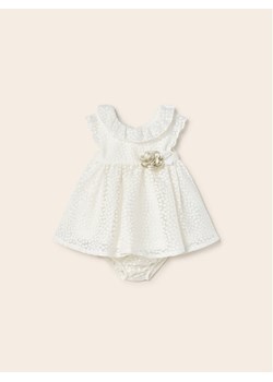 Mayoral Sukienka elegancka 1812 Écru ze sklepu MODIVO w kategorii Ubranka do chrztu - zdjęcie 182662805