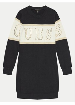 Guess Sukienka dzianinowa J4BK00 Z3IF0 Czarny Regular Fit ze sklepu MODIVO w kategorii Sukienki dziewczęce - zdjęcie 182663009