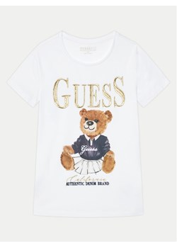 Guess T-Shirt J5RI24 K6YW4 Biały Regular Fit ze sklepu MODIVO w kategorii Bluzki dziewczęce - zdjęcie 182663116